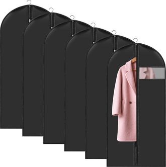 OEM Juego De 6 Fundas Para Ropa: 60 X 120 Cm, Impermeables Y A Prueba De Polvo, Con Cremallera, Para Colgar, Para Guardar Camisas, Trajes, Abrigos Y Prend