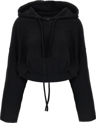 Giovanni Bedin Asymmetrische hoodie - Zwart