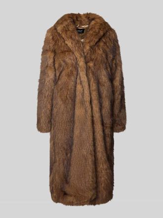 Only Regular Fit Webpelzmantel mit Reverskragen Modell DAWN in Hellbraun, Gr&ouml;&szlig;e XL