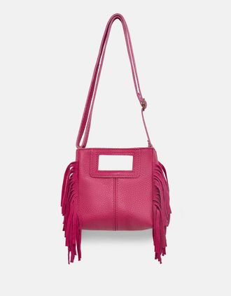 James Lakeland Womens Fuchsia Fringe Bag - Pink
