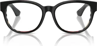 Burberry BE24104121 Round Full-Rim Acetate Eyeglasses - Black