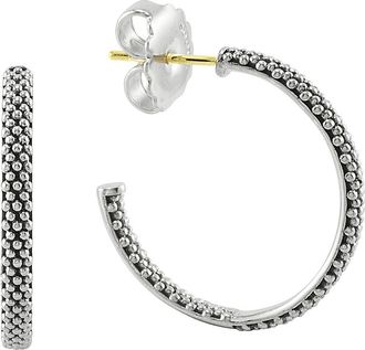 Lagos Caviar Hoop Earrings in Sterling Silver at Nordstrom