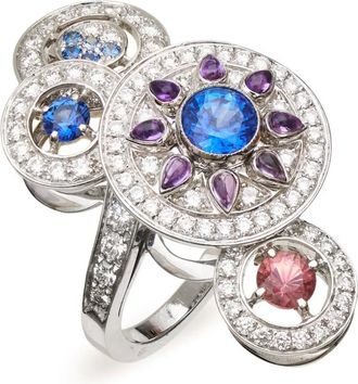 Boucheron white gold Shéhérazade diamond and sapphire ring