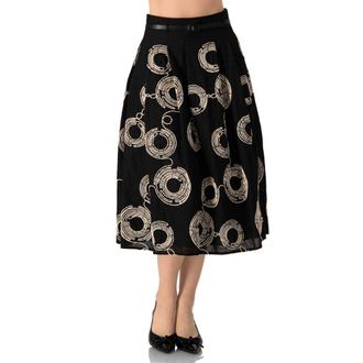 Ivonne Embroidered Midi Skirt with Belt in Black at Nordstrom, Size 12