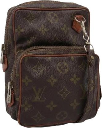 Louis Vuitton Pre-owned Monogram Canvas Shoulder Bag - Dames - Vintage Schoudertas - Bruin - ONE Size - Leer - Vintage