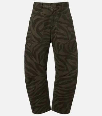 Nili Lotan Shon cropped barrel-leg jeans