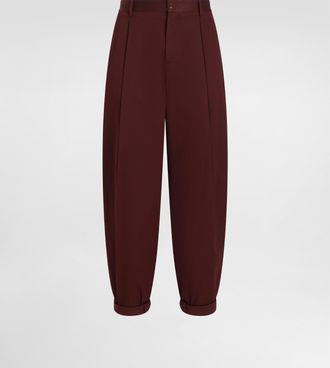 Dolce & Gabbana Cotton Gabardine Pants With Double Darts - Man Pants And Shorts Multi-colored 50