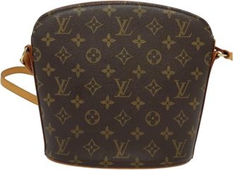 Louis Vuitton Drouot Brown Canvas Shoulder Bag (Pre-Owned)