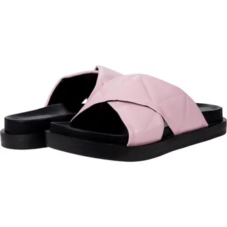 Aerosoles Linney Slide Sandal Pink Leather LINNEY-860 Womens