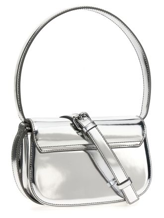 Diesel Leather Shoulder Bag - Silver