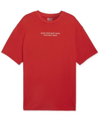 Puma T-Shirt Mens Red 1-800-Buckets Graphic Short Sleeve Crew Neck FTS1005