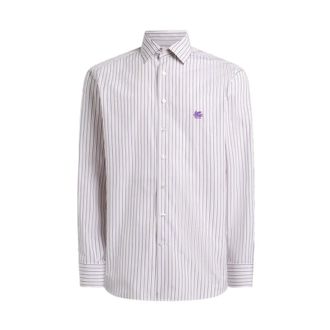 Etro Long-sleeved Shirt - male - Etro - Casual Shirts - Purple - XL - Shirts