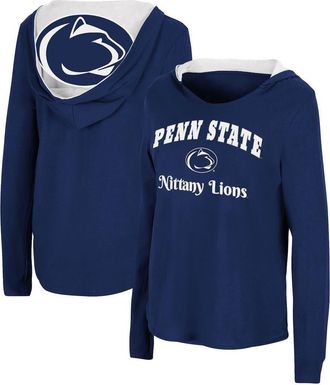 Colosseum Womens Colosseum Navy Penn State Nittany Lions Catalina Hoodie Long Sleeve T-Shirt at Nordstrom, Size X-Large