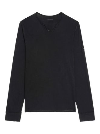 Zadig&Voltaire Monastir Henley T-shirt - Black