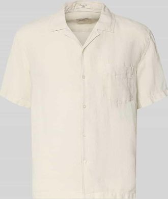 GANT Regular Fit Leinenhemd mit Brusttasche und Label-Stitching in Beige, Gr&ouml;&szlig;e XXXL