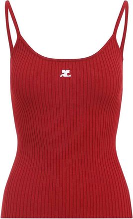 Courrèges Rib Knit Tank Top