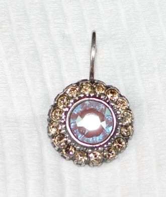 Mariana Womens Butter Pecan Earrings In Silver/ Pink