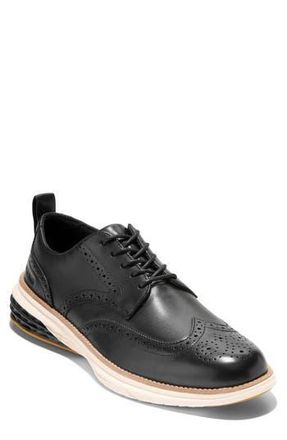 Cole Haan Grand Hurrion Wingtip Derby in Black /Ivory at Nordstrom Rack, Size 9