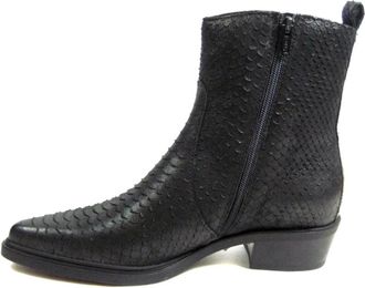 Mjus L89209.201.6002 Enkellaarsjes - Dames - Cowboylaarzen - Zwart - 38 EU - Leer - Schoenen