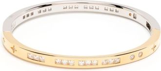 APM Monaco Toi Moi Morse Code bracelet - women - Sterling Silver Plated Brass/Cubic Zirconia - S