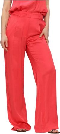 Ibana Pasha Wijde Broek - Dames - Wijde Broeken - Rood - S - Rayon - Broeken