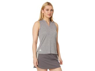 adidas Golf Ultimate365 Textured Sleeveless Polo Womens Clothing Charcoal : XL, Polyester