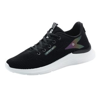 Generic Ladies Lightweight Shoes Wide Fit Running Trainers Women Fly Woven Mesh Running Shoes Athletic Tennis Walking Breathable Fashion Sport Plantar Fasciit