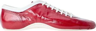 Dries Van Noten Schoenen, Dames, Rood, 39 EU, Leer, Leren Veterschoenen