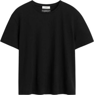 Toteme Classic Tee - Dames - T-shirts - Zwart - L - Katoen - Tops