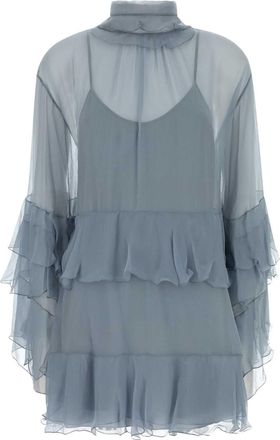 Chlo&eacute; Powder Blue Crepe Dress