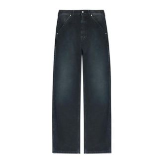 Marni Straight Jeans, male, Blue, Size: XL Logo Jeans