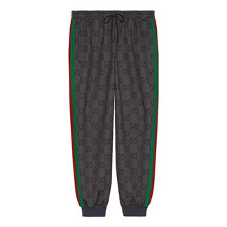 Gucci Jumbo GG Jogging Pant With Web Grey Dark Grey 715192-XJF52-1155