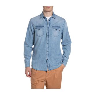 Replay Regular-fit Denim Overhemd - Heren - Spijkeroverhemden - Blauw - S - Denim - Overhemden