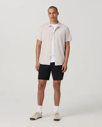 Vuori Clothing Short Sleeve Bridge Button Down | Salt Stone | Medium