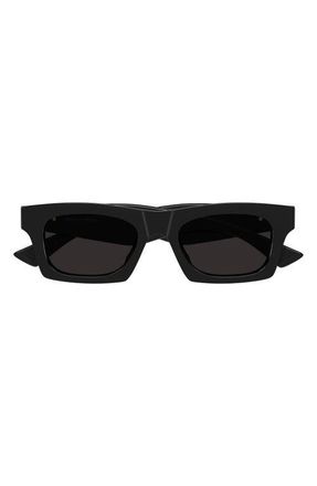 Bottega Veneta 51mm Rectangular Sunglasses in Black at Nordstrom