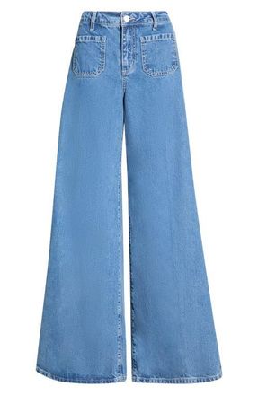 L'agence Delcan High Waist Wide Leg Jeans in Solvera at Nordstrom, Size 28