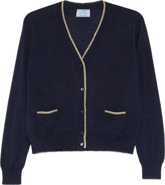 Prada Vest met V-hals - Zwart