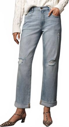 Pilcro Baggy Relaxed High-Rise Slim Boyfriend Jeans In Blue