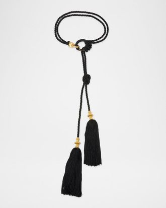Balmain Rope Tassel Tie Belt