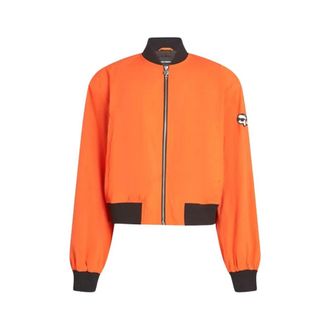 Karl Lagerfeld Ikon Bomber - Heren - Bomber jackets - Oranje - L - Nylon - Jassen