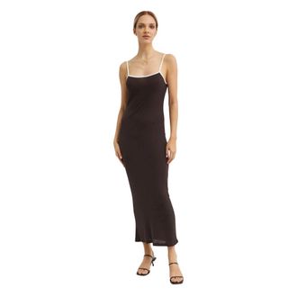 Aya Muse Lyr Dress - Dames - Maxi kleedjes - Bruin - S - Leer - Kleedjes