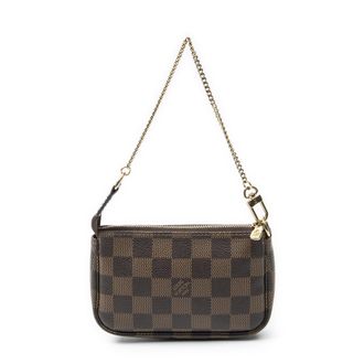 Louis Vuitton Pre-owned Womens Mini Pochette Accessoires Pouch - Brown - One Size