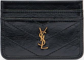Saint Laurent Niki patent leather card holder