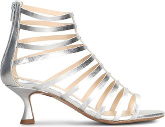 Anna F. Leren sandalen - Zilver