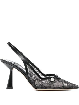Jimmy Choo London Black Amita patent leather pumps