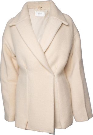 The Row Azzedina beige wool jacket with hidden closure