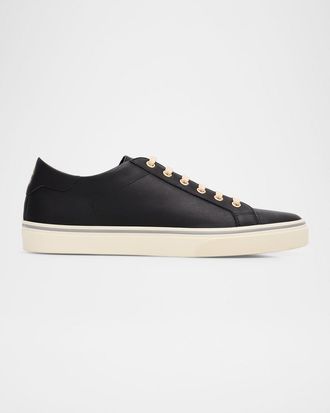 Brunello Cucinelli Men & apos;s Leather Foiled Logo Low-Top Sneakers