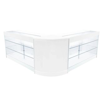 MonsterShop Helios LED Shop Counter Set CM60 & 2 x K1500 - White