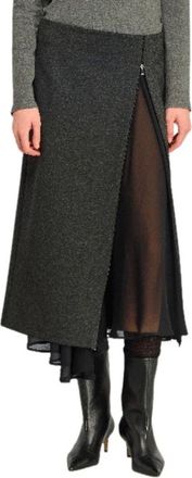 Semicouture Falda Topaz - Skirts - Mujer - Gris - M