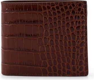 Tom Ford Classic Bifold Wallet - Heren - Portefeuilles - Bruin - ONE Size - Leer - Accessoires